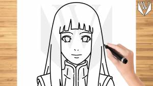 How to draw Hinata Hyuga Naruto Step by step, Drawing Tutorial Trick Easy For Kids