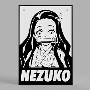 Файл STL НАСТЕННАЯ РОСПИСЬ NEZUKO