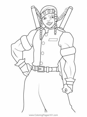 Tengen Uzui Demon Slayer Coloring Page