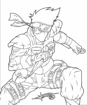 Раскраски Какаши Хатаке