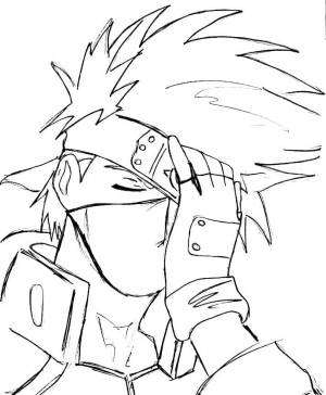 Раскраски Какаши Хатаке