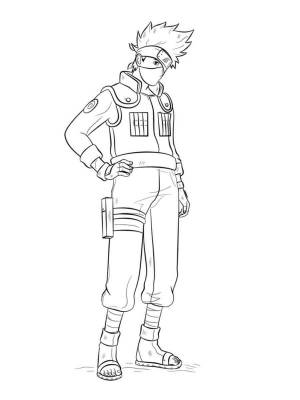 Раскраски Какаши Хатаке