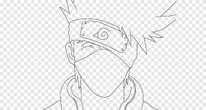 Какаши Хатакэ Sketch Line art Рисование Наруто, Наруто, угол, белый png