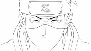 Раскраска Лицо Какаши