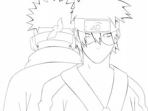 Раскраска Обито и Какаши