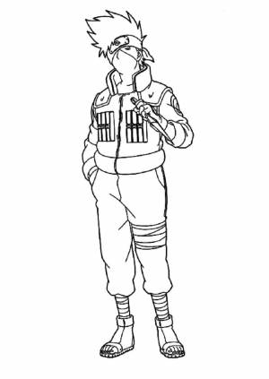 Раскраски Какаши Хатаке