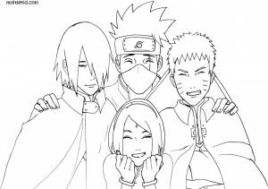Раскраски аниме Наруто