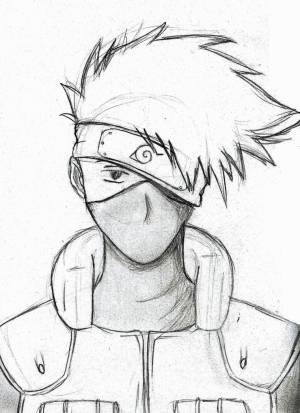 Как нарисовать какаши из наруто