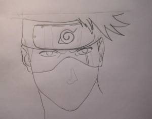 Как нарисовать Какаси Хатакэ из Наруто поэтапно 2 урока