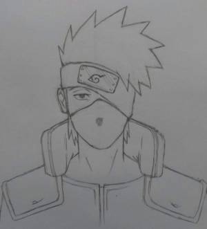 Как нарисовать какаши из наруто