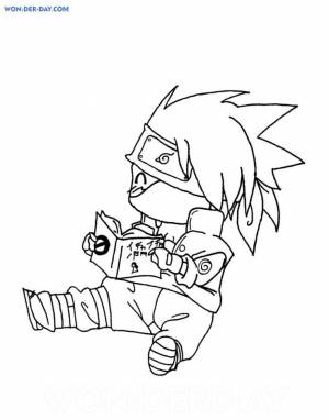 Раскраски Какаши Хатаке