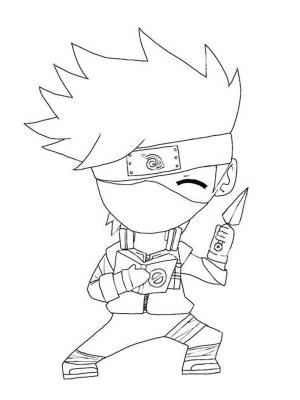 Раскраски Какаши Хатаке