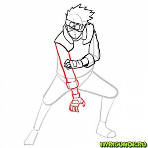 Как нарисовать Какаши Хатаке из аниме Наруто