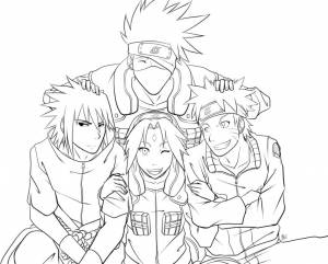 Раскраски Какаши Хатаке