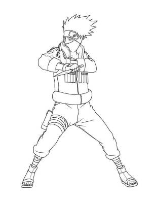 Раскраски Какаши Хатаке