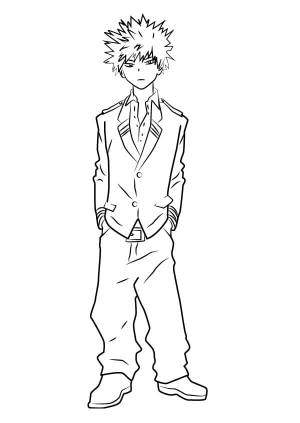 Раскраска Кацуки Бакуго 1