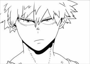 Раскраски Бакуго кацуки