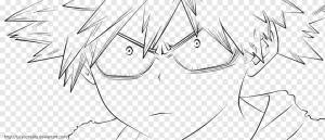 Line art Sketch, Кацуки Бакугу, угол, белый, лицо png
