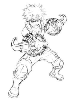 Раскраски Кацуки Бакуго