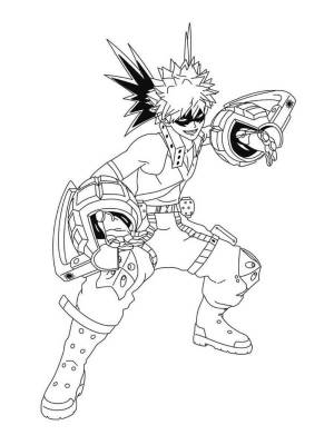 Раскраски Кацуки Бакуго