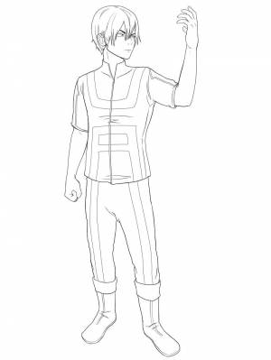 Раскраска Шото Тодороки 1