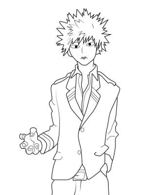 Раскраски Кацуки Бакуго