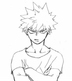 Раскраски Бакуго кацуки