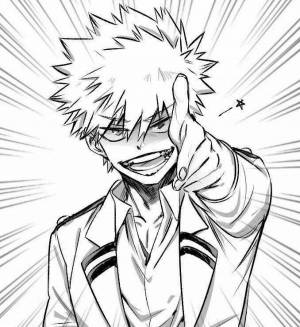 Раскраски Бакуго кацуки