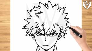 How to draw Katsuki Bakugo My Hero Academia Step by step Tutorial