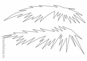 Трафарет на окна ветка ели