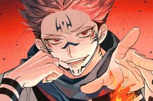 Картина по номерам на холсте Аниме Магическая Битва