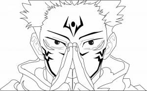 Раскраски Магическая битва аниме