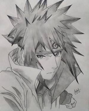 Рисунки карандашом аниме Наруто Минато