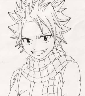 Аниме хвост феи Нацу для срисовки