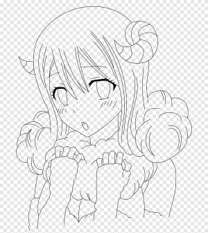 Штриховой рисунок Erza Scarlet Fairy Tail Рисунок Нацу Драгнил, Овен, белый, лицо png