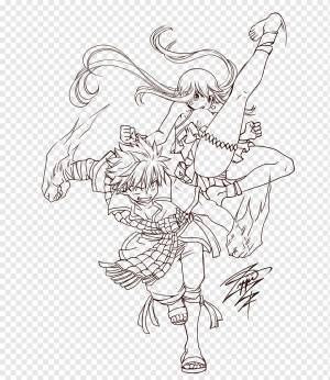 Серый Фуллбастер Эрза Скарлет Нацу Драгнил Фея Хвост Рисунок, сказка, линия танец, дракон, манга png