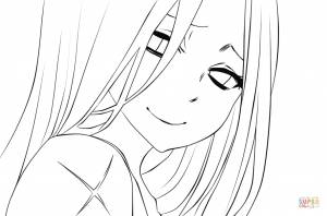 Раскраска Флер Корона из манги-аниме Фейри Тейл
