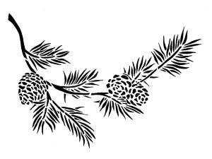 Трафареты Еловой Ветки