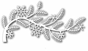 Новогодняя ветка трафарет