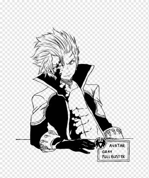 Серый Фуллбастер Нацу Драгнил Эрза Скарлет Ювия Локсер Fairy Tail, сказочный хвост, манга, монохромный, вымышленный персонаж png