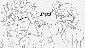 Нацу Драгнил Эрза Скарлет Лайн арт Абитанти ди Эдолас Эскиз, сказка, белый, лицо, манга png