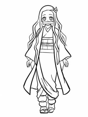 Раскраски Незуко Камадо