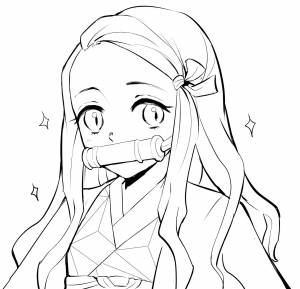 Незуко раскраска