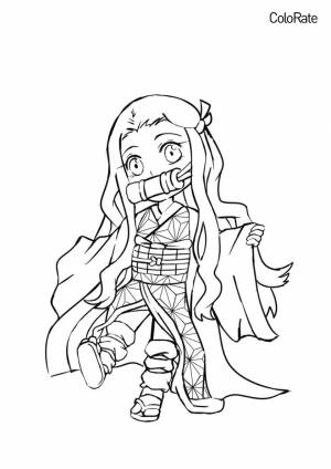 Раскраска Малышка Незуко