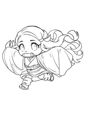 Раскраски Незуко Камадо