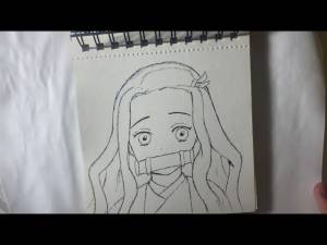 Как нарисовать Незуко из Клинка