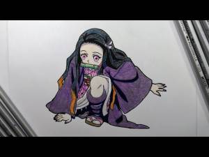 Как нарисовать Незуко Камадо