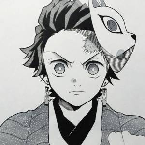 Рисунок танджиро для срисовки