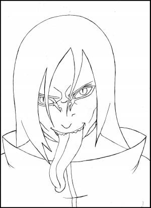 Орочимару раскраска