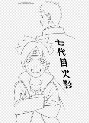 Штриховые рисунки Наруто Узумаки Саске Учиха Сарада Учиха, наруто, угол, белый, ребенок png